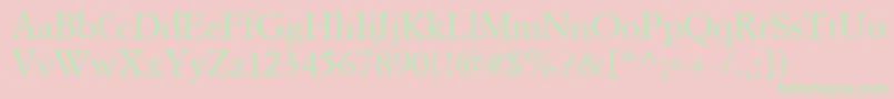 SimonciniGaramondLt Font – Green Fonts on Pink Background