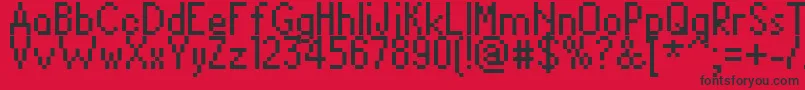 フォントDavidSansCondensed – 赤い背景に黒い文字