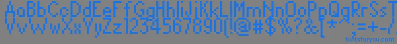DavidSansCondensed-Schriftart – Blaue Schriften auf grauem Hintergrund