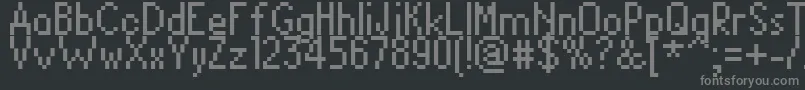 DavidSansCondensed Font – Gray Fonts on Black Background
