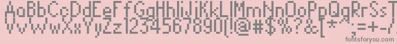 DavidSansCondensed Font – Gray Fonts on Pink Background