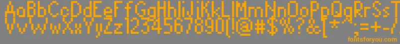DavidSansCondensed Font – Orange Fonts on Gray Background