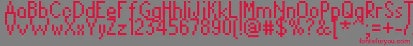 DavidSansCondensed Font – Red Fonts on Gray Background