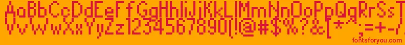 DavidSansCondensed Font – Red Fonts on Orange Background