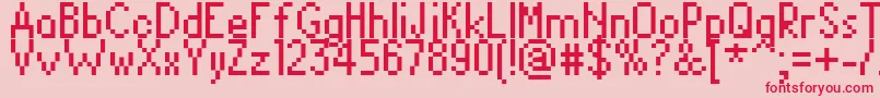 DavidSansCondensed Font – Red Fonts on Pink Background