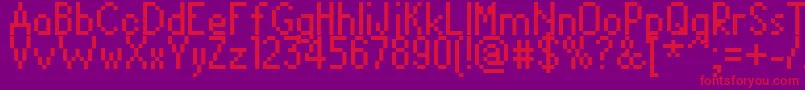 DavidSansCondensed Font – Red Fonts on Purple Background