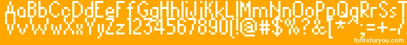 DavidSansCondensed Font – White Fonts on Orange Background