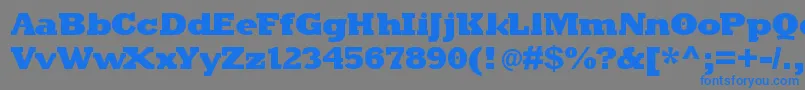 Kleinslabserifblaxx Font – Blue Fonts on Gray Background