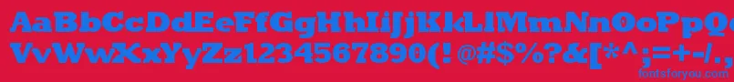 Kleinslabserifblaxx Font – Blue Fonts on Red Background