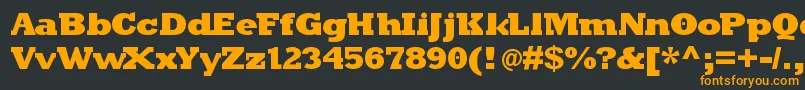 Kleinslabserifblaxx Font – Orange Fonts on Black Background