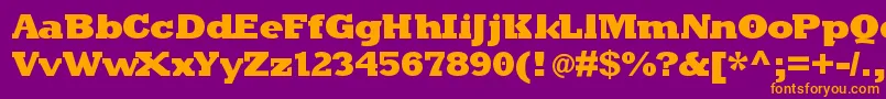 Kleinslabserifblaxx Font – Orange Fonts on Purple Background