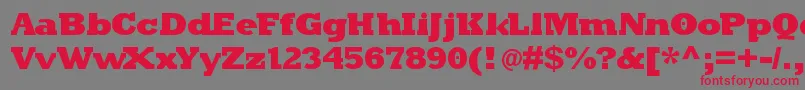 Kleinslabserifblaxx Font – Red Fonts on Gray Background