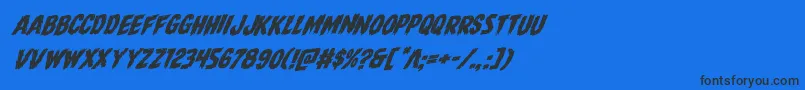Direwolfrotalic Font – Black Fonts on Blue Background