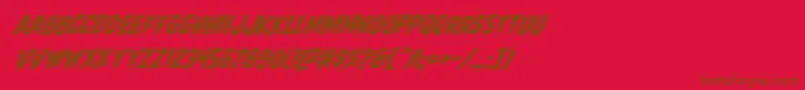 Police Direwolfrotalic – polices brunes sur fond rouge