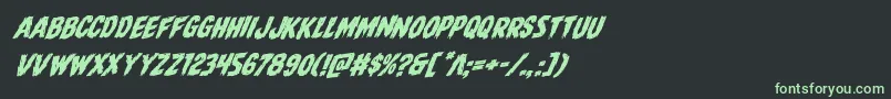 Direwolfrotalic Font – Green Fonts on Black Background