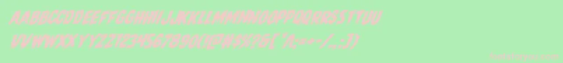 Direwolfrotalic Font – Pink Fonts on Green Background