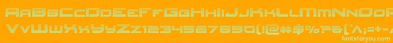 Redrocketgrad Font – Green Fonts on Orange Background