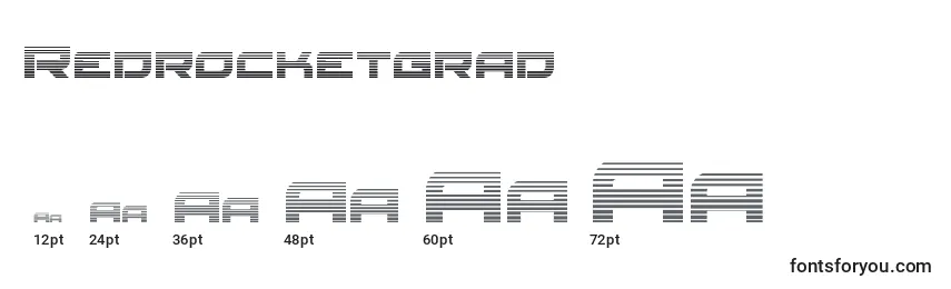 Размеры шрифта Redrocketgrad