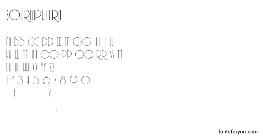 Schriftart Soerjaputera – Alphabet, Zahlen, spezielle Symbole