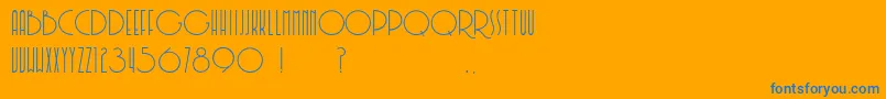 Soerjaputera Font – Blue Fonts on Orange Background