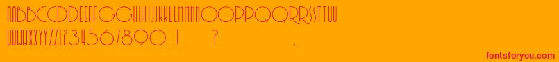 Soerjaputera Font – Red Fonts on Orange Background