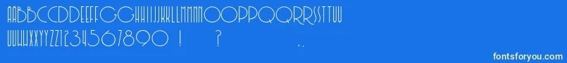 Soerjaputera Font – Yellow Fonts on Blue Background