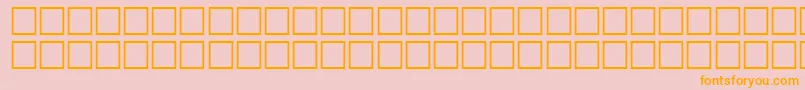 FamishRegular-Schriftart – Orangefarbene Schriften auf rosa Hintergrund