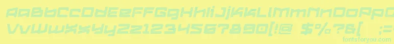 fuente Logofontik4fStripesItalic – Fuentes Verdes Sobre Fondo Amarillo
