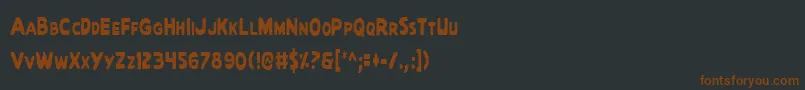 Quartc-fontti – ruskeat fontit mustalla taustalla