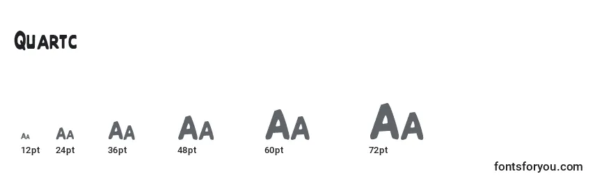 Quartc Font Sizes