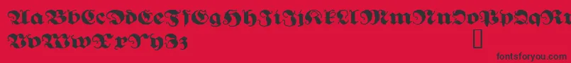 GhostGothic Font – Black Fonts on Red Background