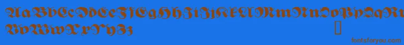 GhostGothic Font – Brown Fonts on Blue Background