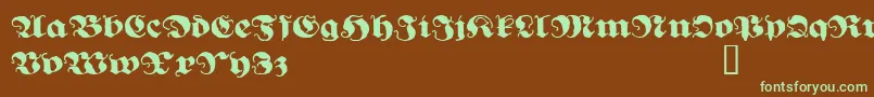 GhostGothic Font – Green Fonts on Brown Background