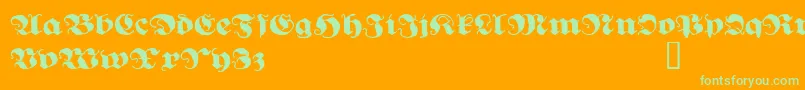 GhostGothic Font – Green Fonts on Orange Background