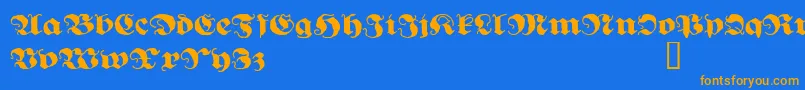 GhostGothic Font – Orange Fonts on Blue Background