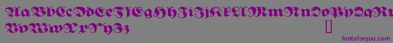 GhostGothic-Schriftart – Violette Schriften auf grauem Hintergrund