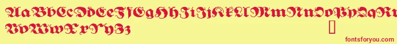 GhostGothic Font – Red Fonts on Yellow Background