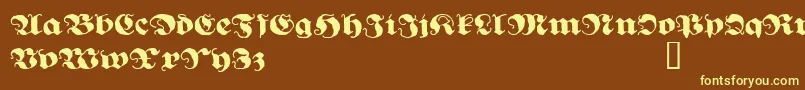 GhostGothic Font – Yellow Fonts on Brown Background