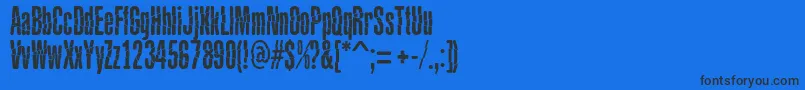 BabalusaCutFont Font – Black Fonts on Blue Background