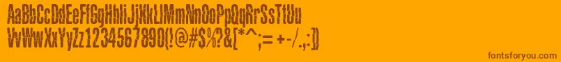 BabalusaCutFont Font – Brown Fonts on Orange Background