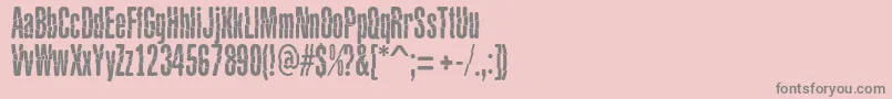 BabalusaCutFont Font – Gray Fonts on Pink Background