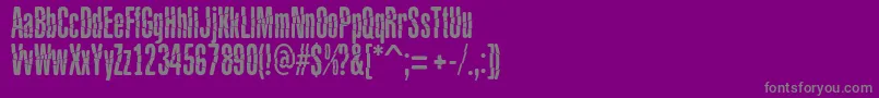 BabalusaCutFont Font – Gray Fonts on Purple Background