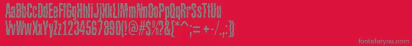 BabalusaCutFont Font – Gray Fonts on Red Background