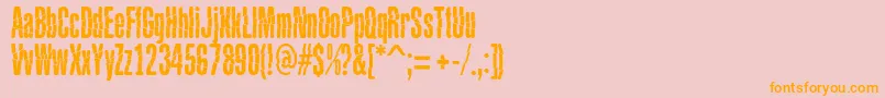 BabalusaCutFont Font – Orange Fonts on Pink Background