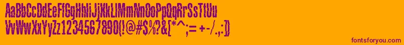 BabalusaCutFont Font – Purple Fonts on Orange Background