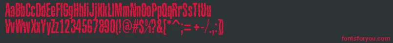 BabalusaCutFont Font – Red Fonts on Black Background