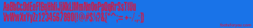 Шрифт BabalusaCutFont – красные шрифты на синем фоне