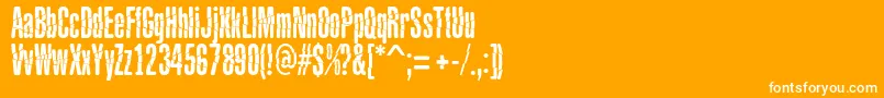 BabalusaCutFont Font – White Fonts on Orange Background