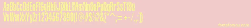 BabalusaCutFont Font – Yellow Fonts on Pink Background