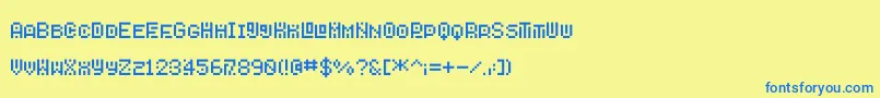 Savior6 Font – Blue Fonts on Yellow Background